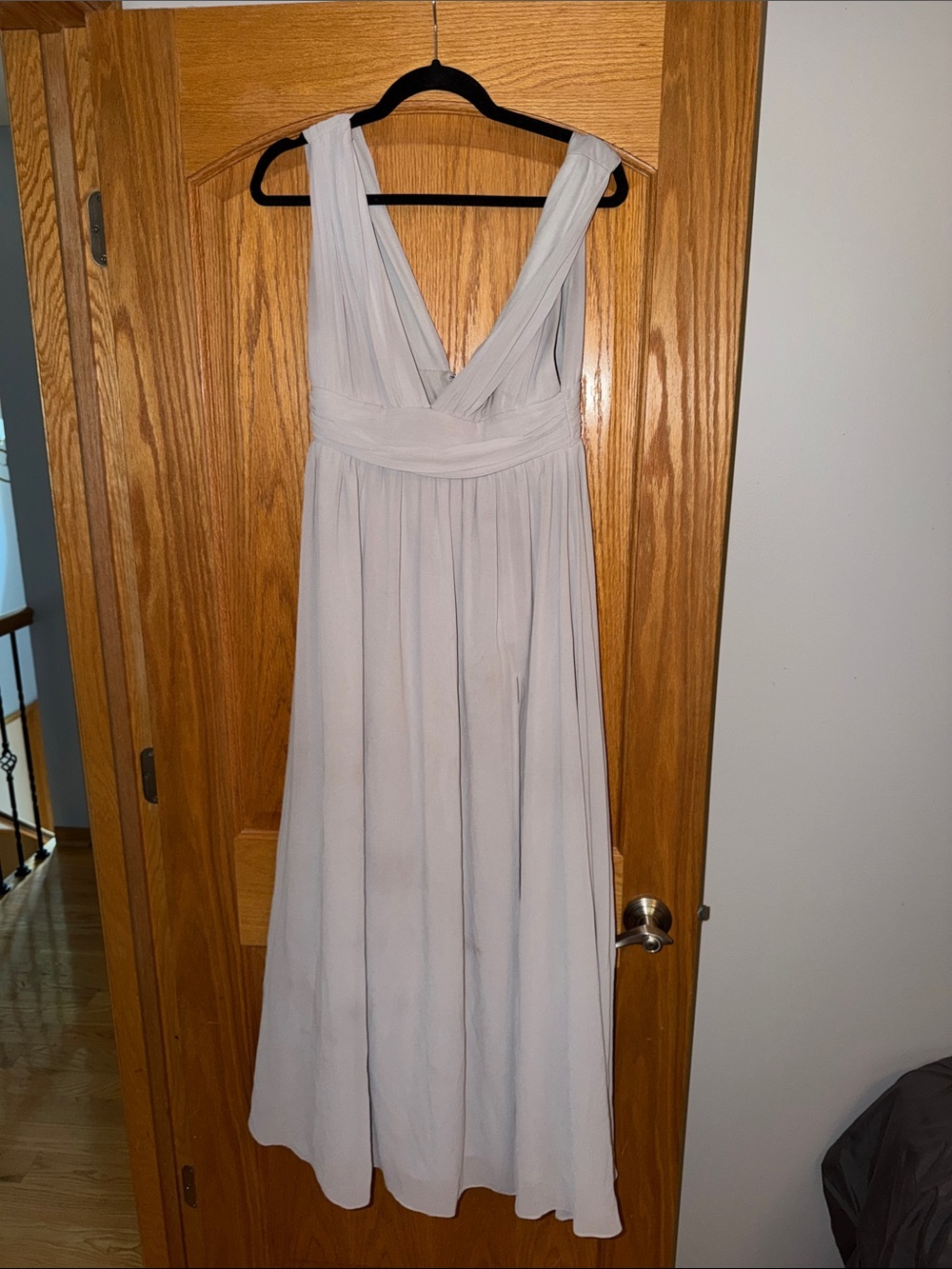 Lulus Heavenly Hues Maxi Dress Light Grey